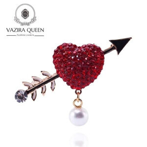 VQ VQ Heart Brooch